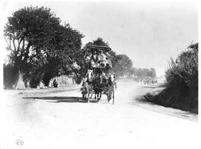 A Stagecoach in Algeria by French Photographer